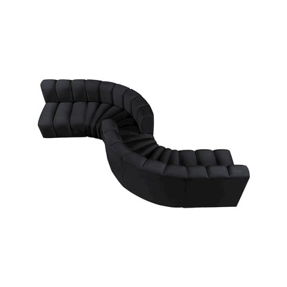 Arc Black Velvet Modular Sofa