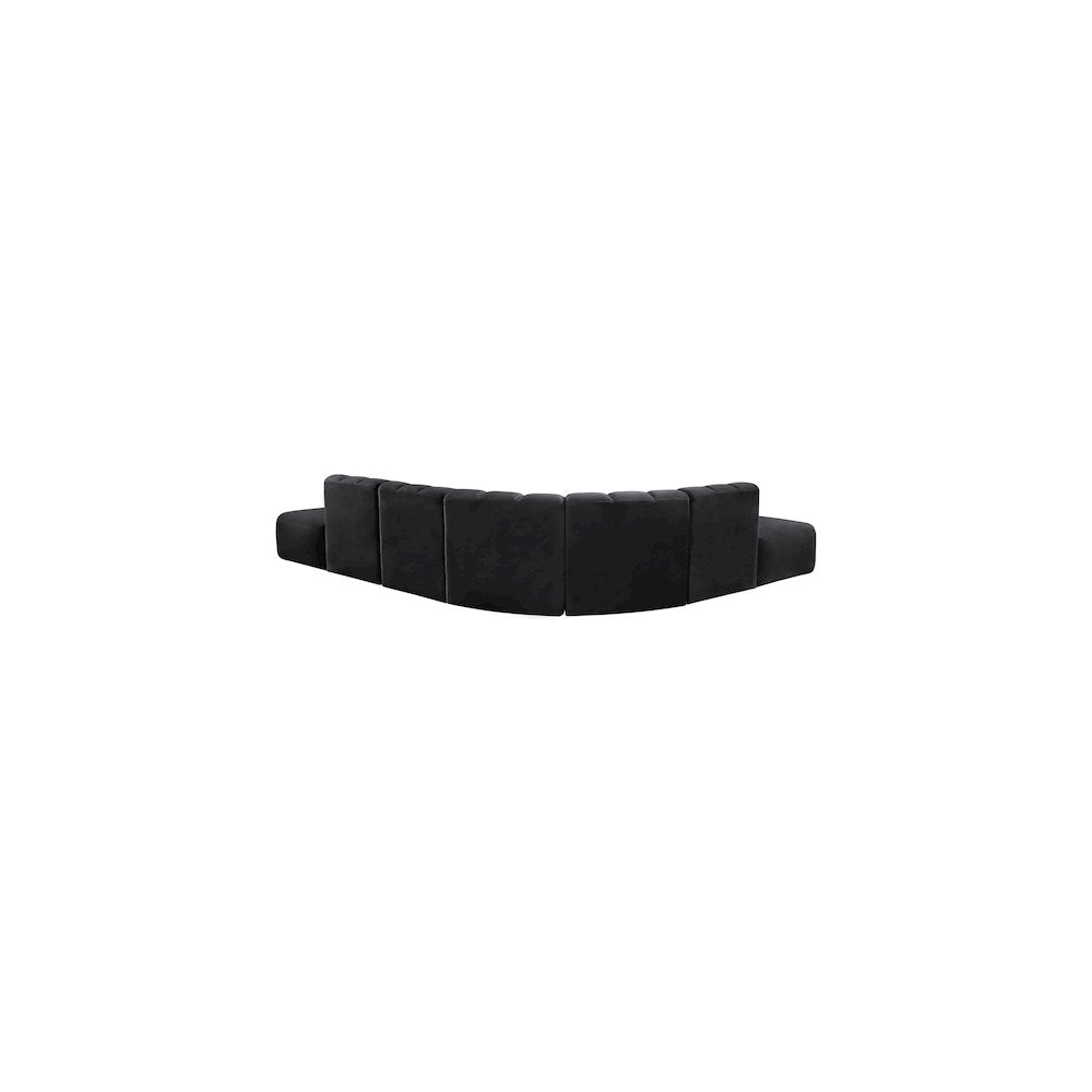 Arc Black Velvet Modular Sofa
