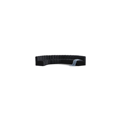 Arc Black Velvet Modular Sofa