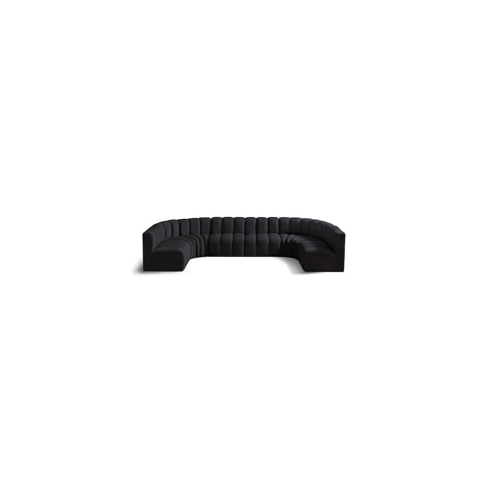 Arc Black Velvet Modular Sofa