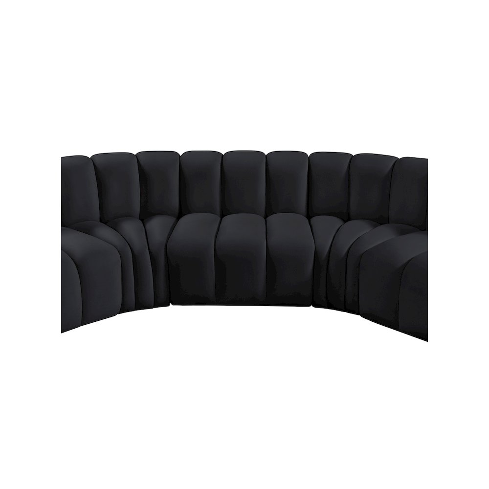 Arc Black Velvet Modular Sofa