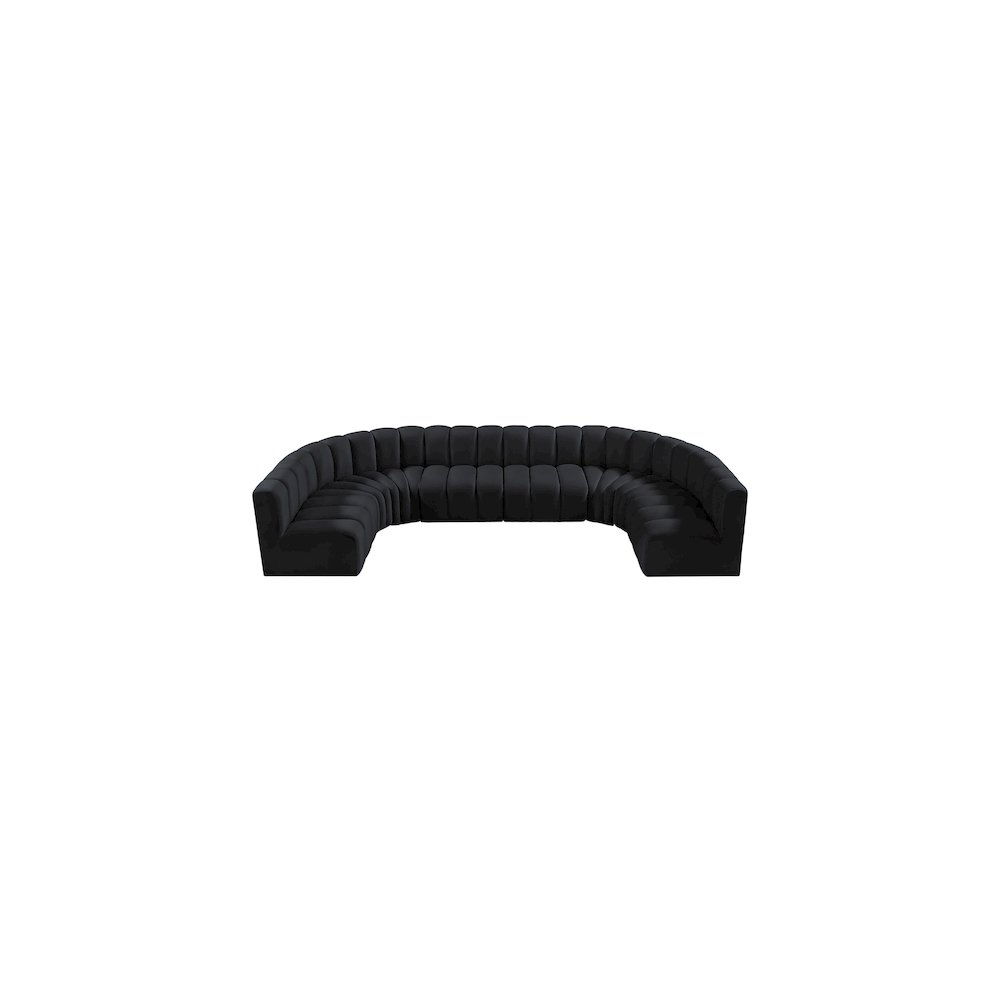 Arc Black Velvet Modular Sofa