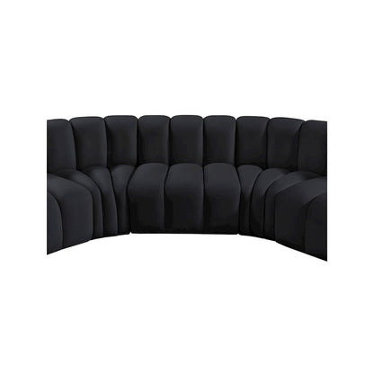 Arc Black Velvet Modular Sofa