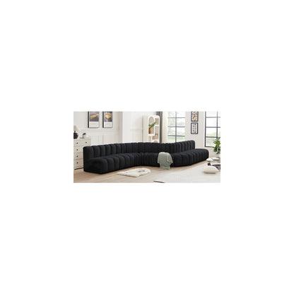 Arc Black Velvet Modular Sofa
