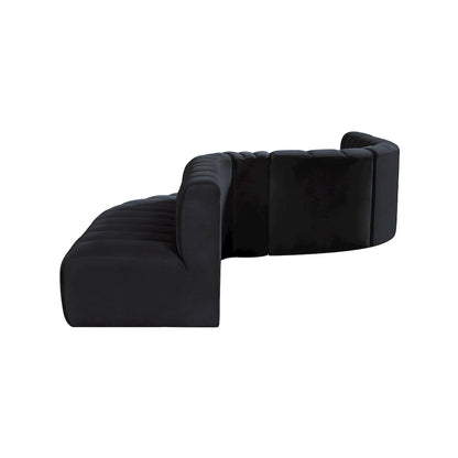 Arc Black Velvet Modular Sofa