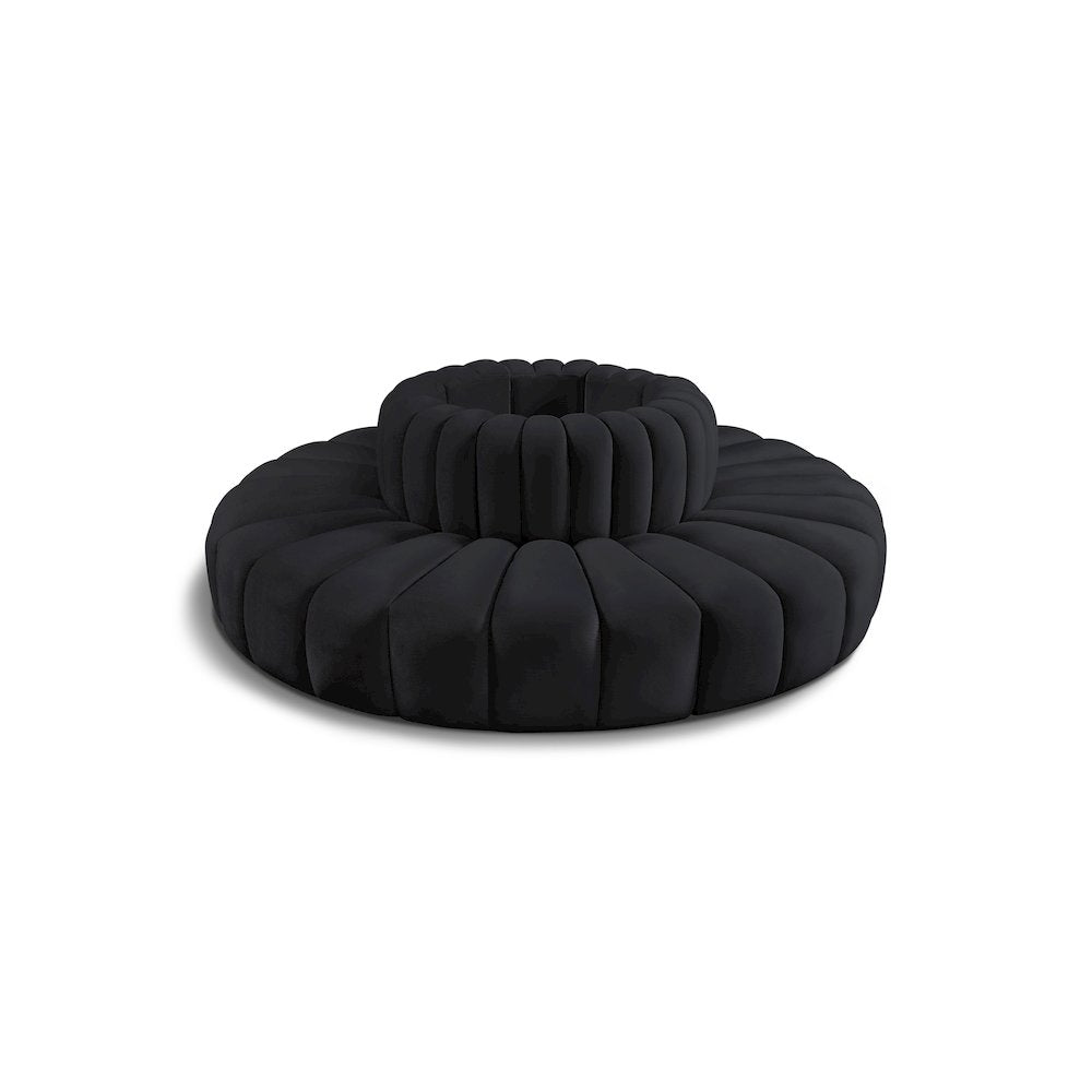 Arc Black Velvet Modular Sofa