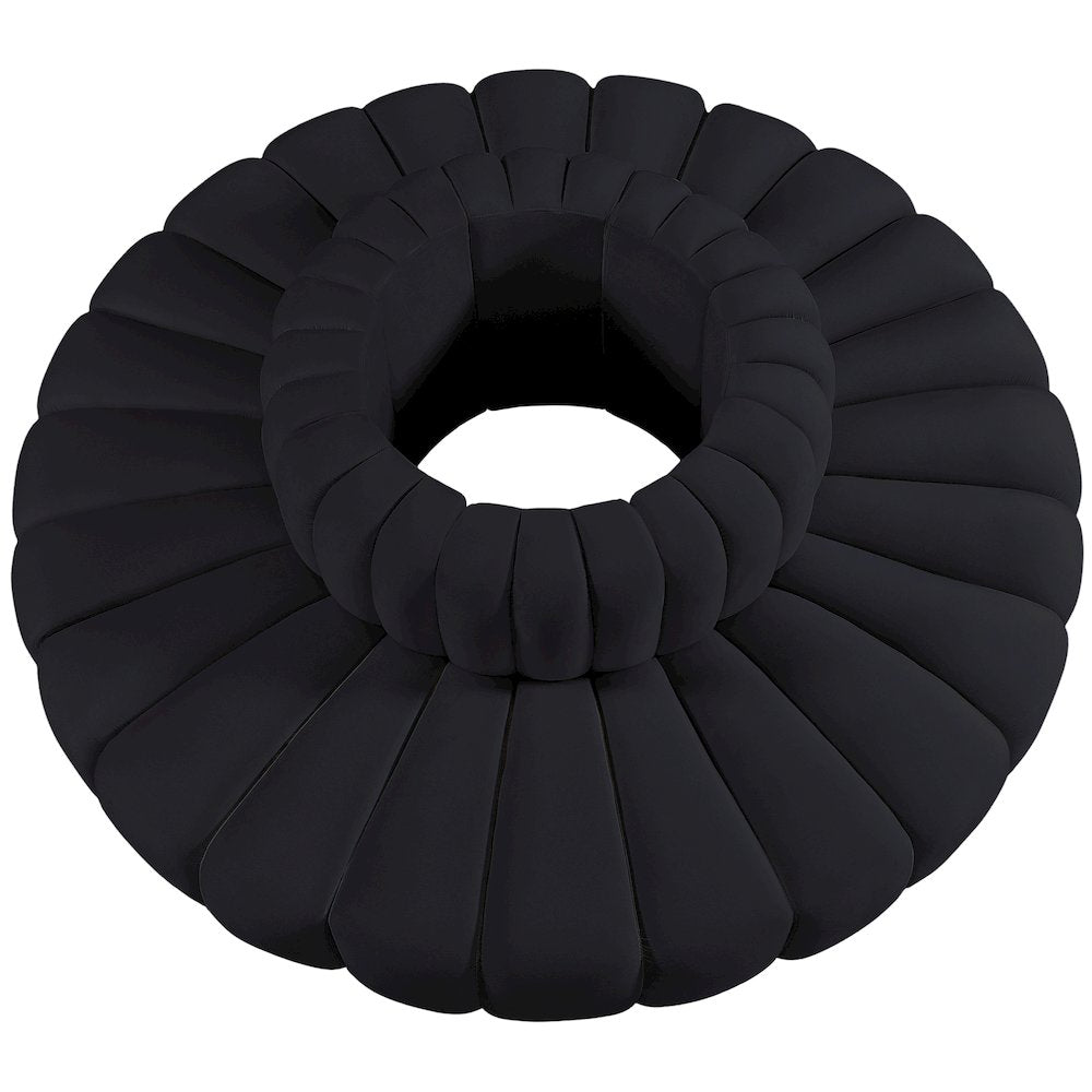 Arc Black Velvet Modular Sofa
