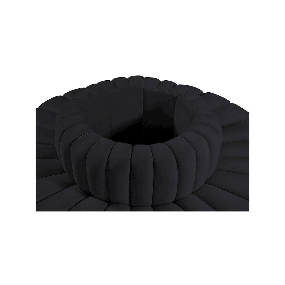 Arc Black Velvet Modular Sofa
