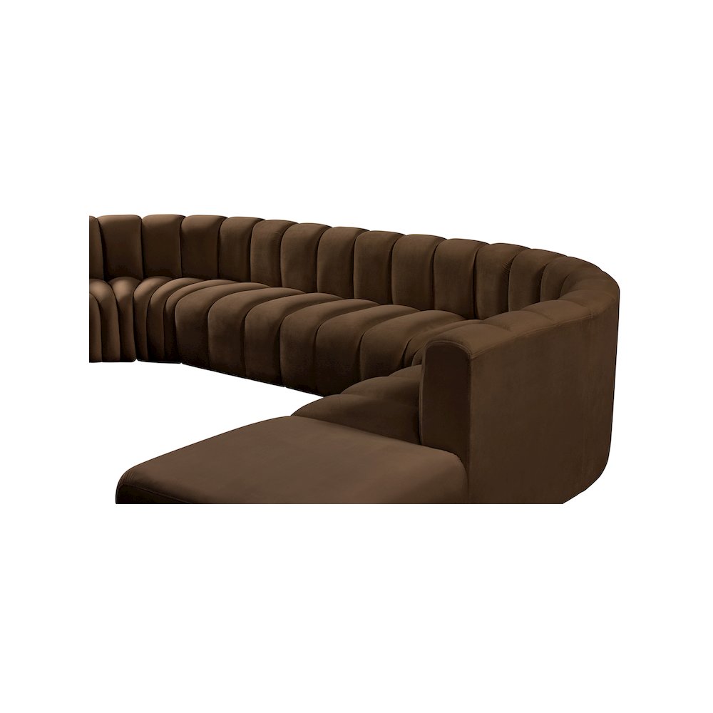 Arc Brown Velvet Modular Sofa