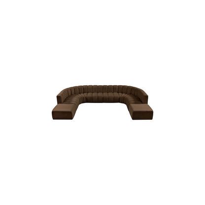 Arc Brown Velvet Modular Sofa