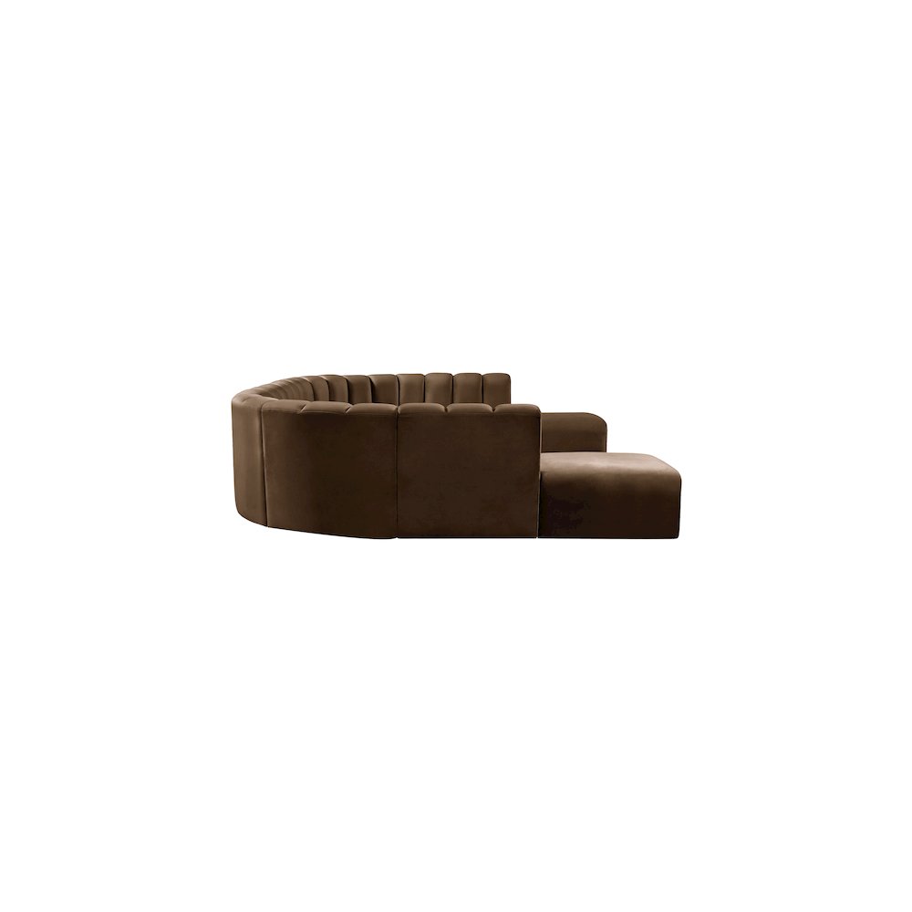 Arc Brown Velvet Modular Sofa