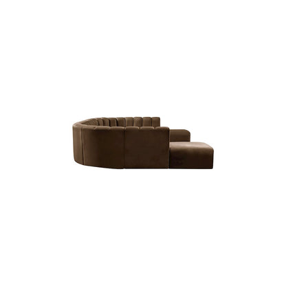 Arc Brown Velvet Modular Sofa