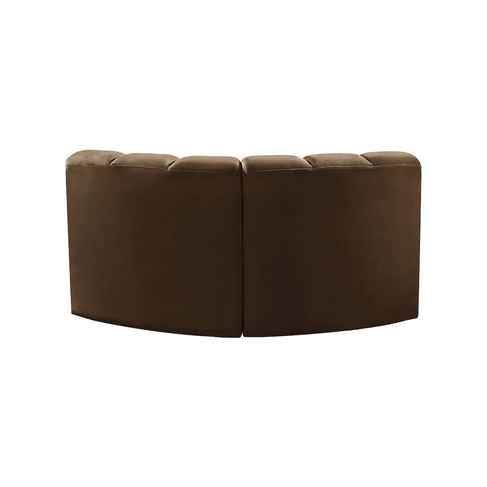 Arc Brown Velvet Modular Sofa