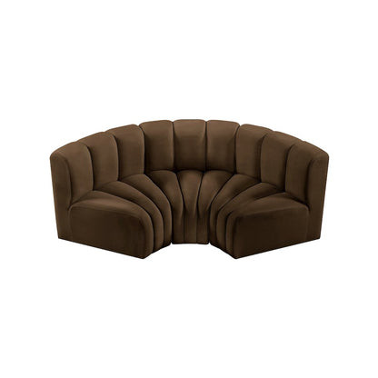 Arc Brown Velvet Modular Sofa