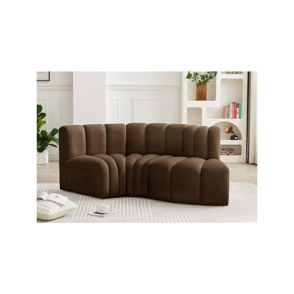 Arc Brown Velvet Modular Sofa