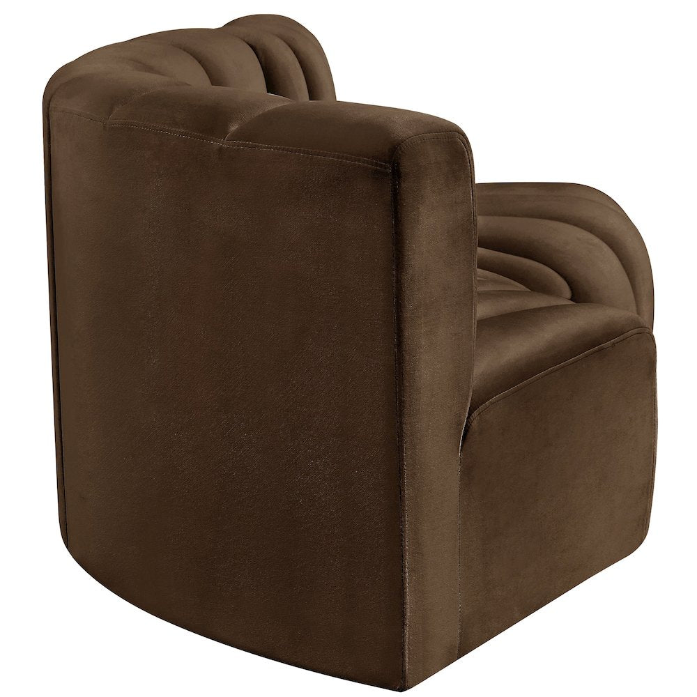 Arc Brown Velvet Modular Sofa