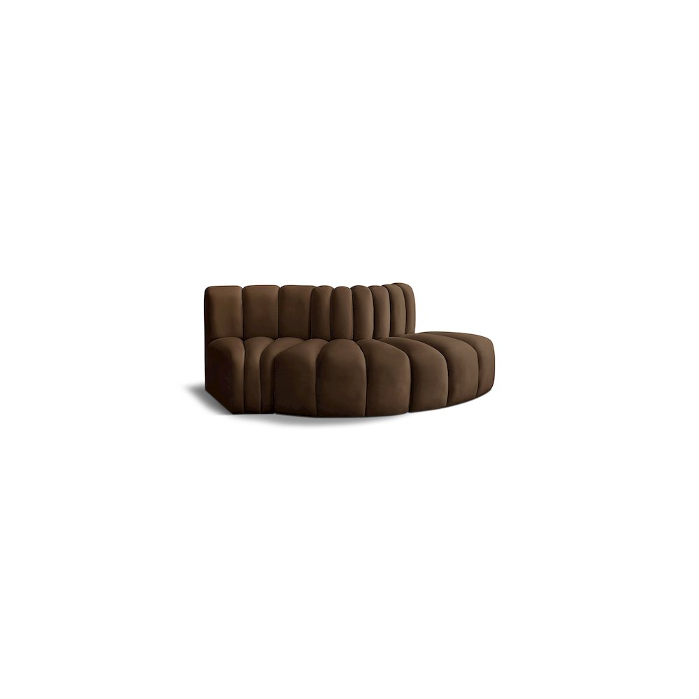 Arc Brown Velvet Modular Sofa