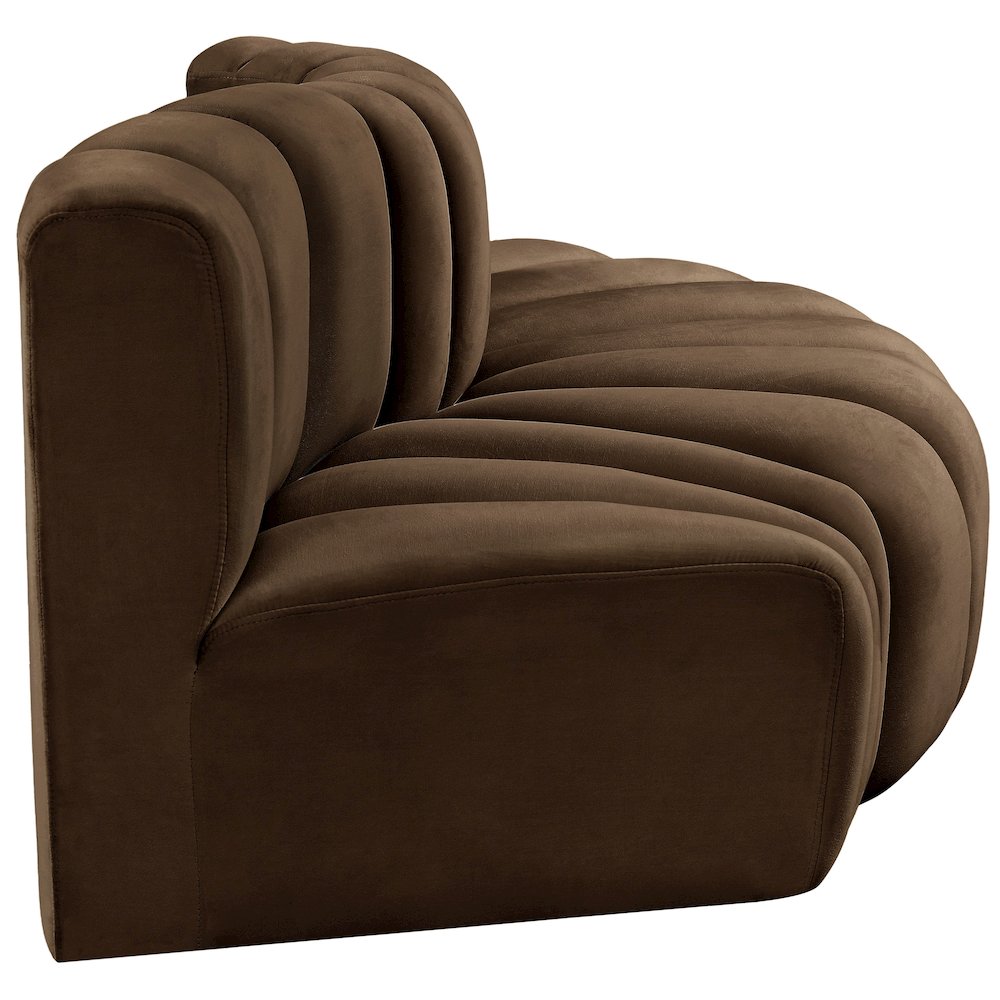 Arc Brown Velvet Modular Sofa