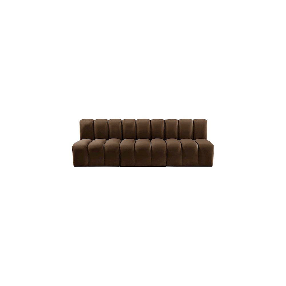 Arc Brown Velvet Modular Sofa