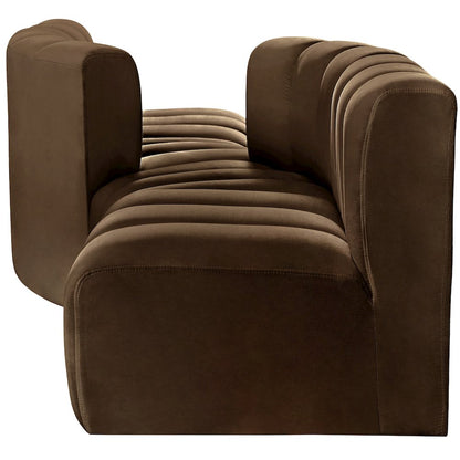 Arc Brown Velvet Modular Sofa