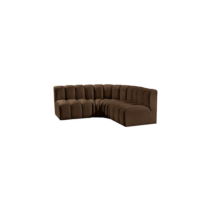 Arc Brown Velvet Modular Sofa