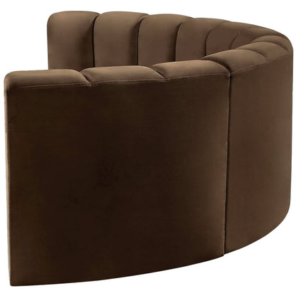 Arc Brown Velvet Modular Sofa