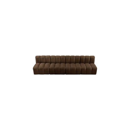 Arc Brown Velvet Modular Sofa