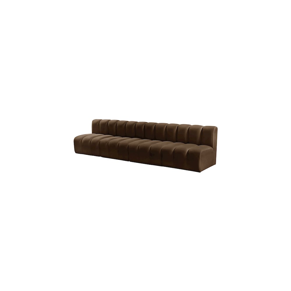 Arc Brown Velvet Modular Sofa