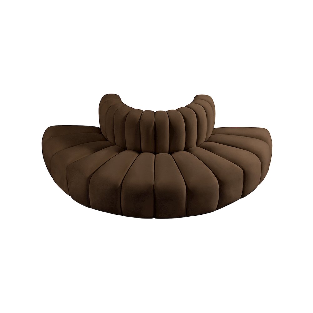 Arc Brown Velvet Modular Sofa