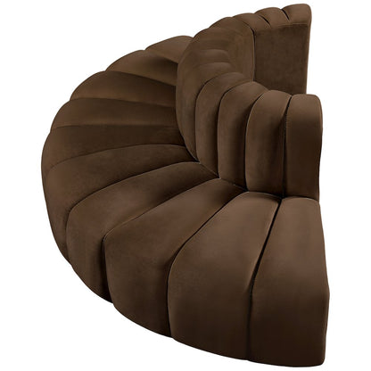 Arc Brown Velvet Modular Sofa