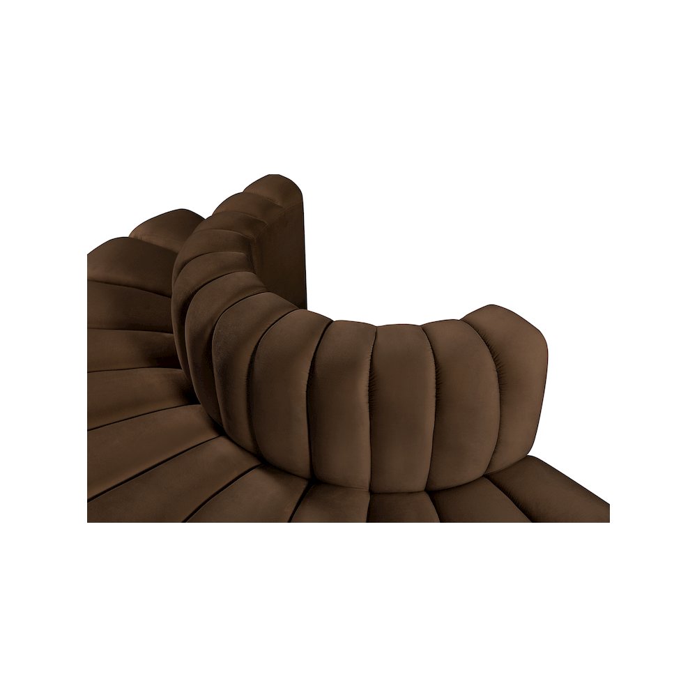 Arc Brown Velvet Modular Sofa