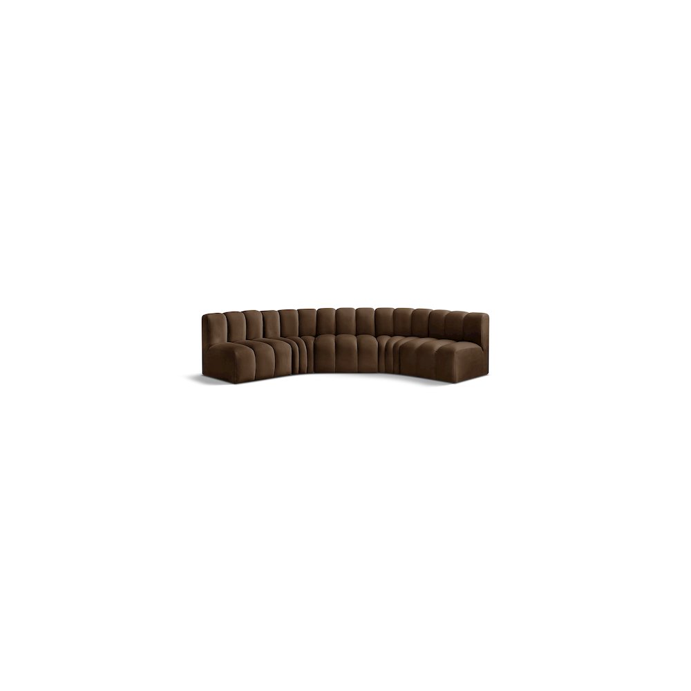 Arc Brown Velvet Modular Sofa