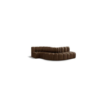 Arc Brown Velvet Modular Sofa