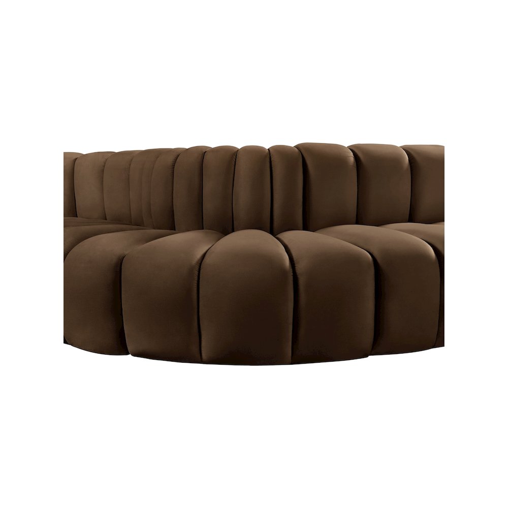 Arc Brown Velvet Modular Sofa
