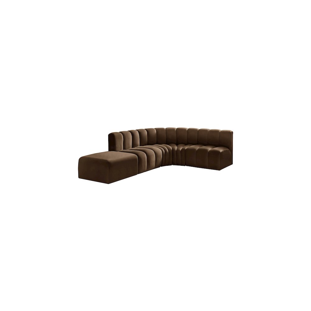 Arc Brown Velvet Modular Sofa