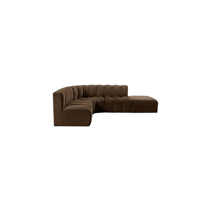 Arc Brown Velvet Modular Sofa