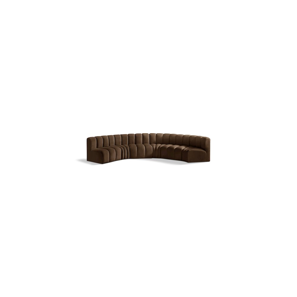 Arc Brown Velvet Modular Sofa