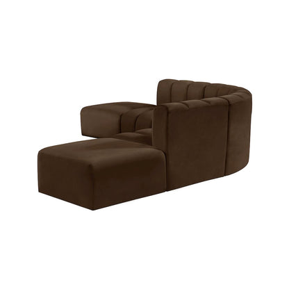 Arc Brown Velvet Modular Sofa