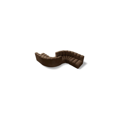 Arc Brown Velvet Modular Sofa