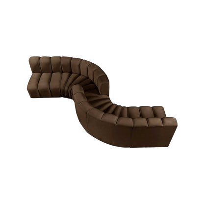 Arc Brown Velvet Modular Sofa