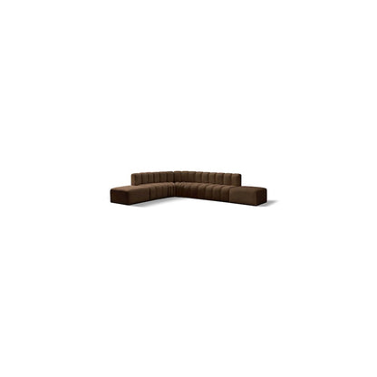 Arc Brown Velvet Modular Sofa