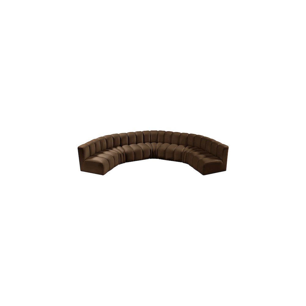 Arc Brown Velvet Modular Sofa