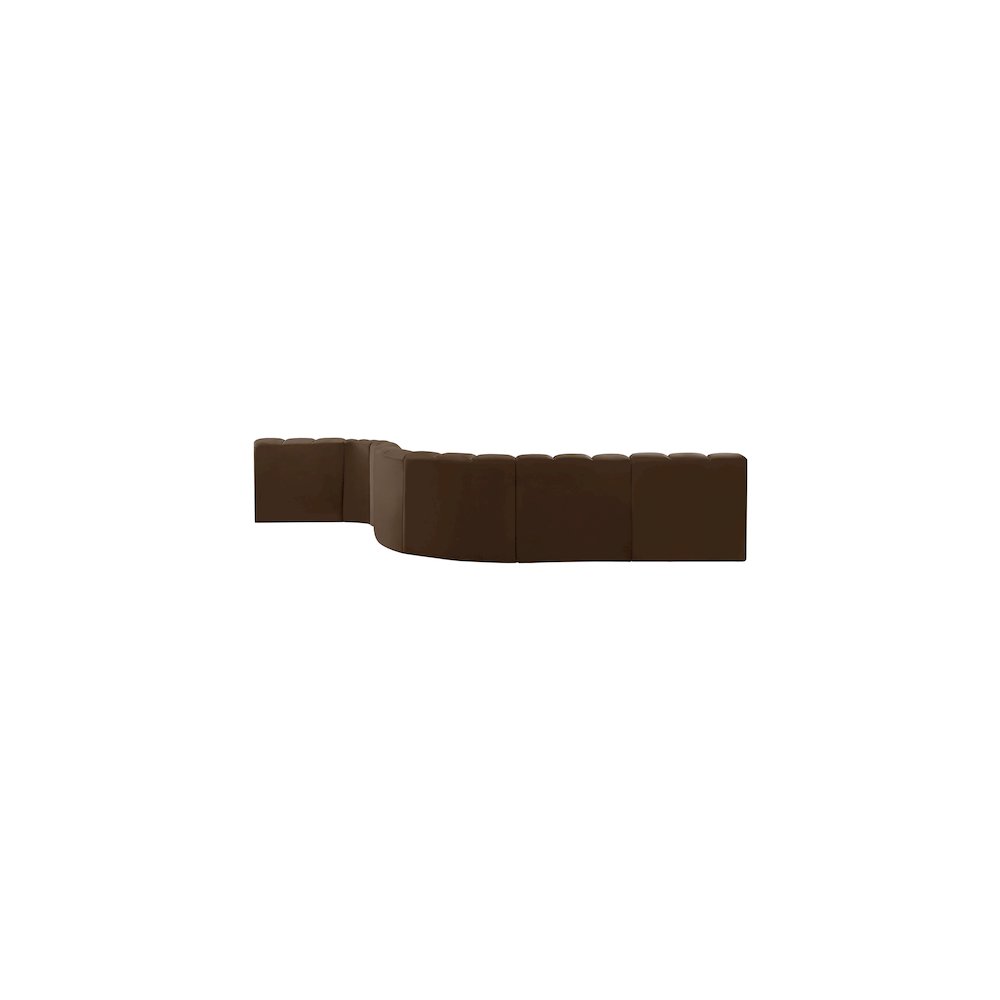 Arc Brown Velvet Modular Sofa