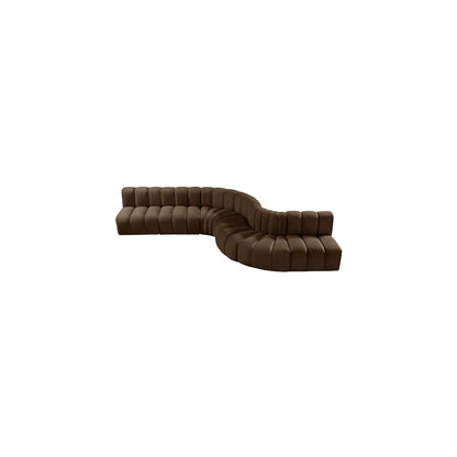 Arc Brown Velvet Modular Sofa