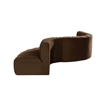 Arc Brown Velvet Modular Sofa