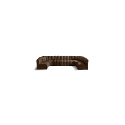 Arc Brown Velvet Modular Sofa