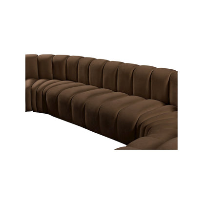 Arc Brown Velvet Modular Sofa