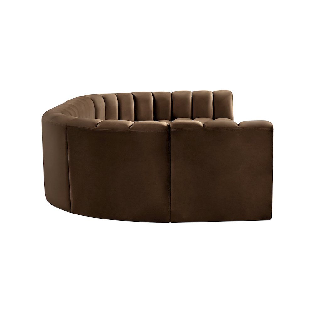 Arc Brown Velvet Modular Sofa