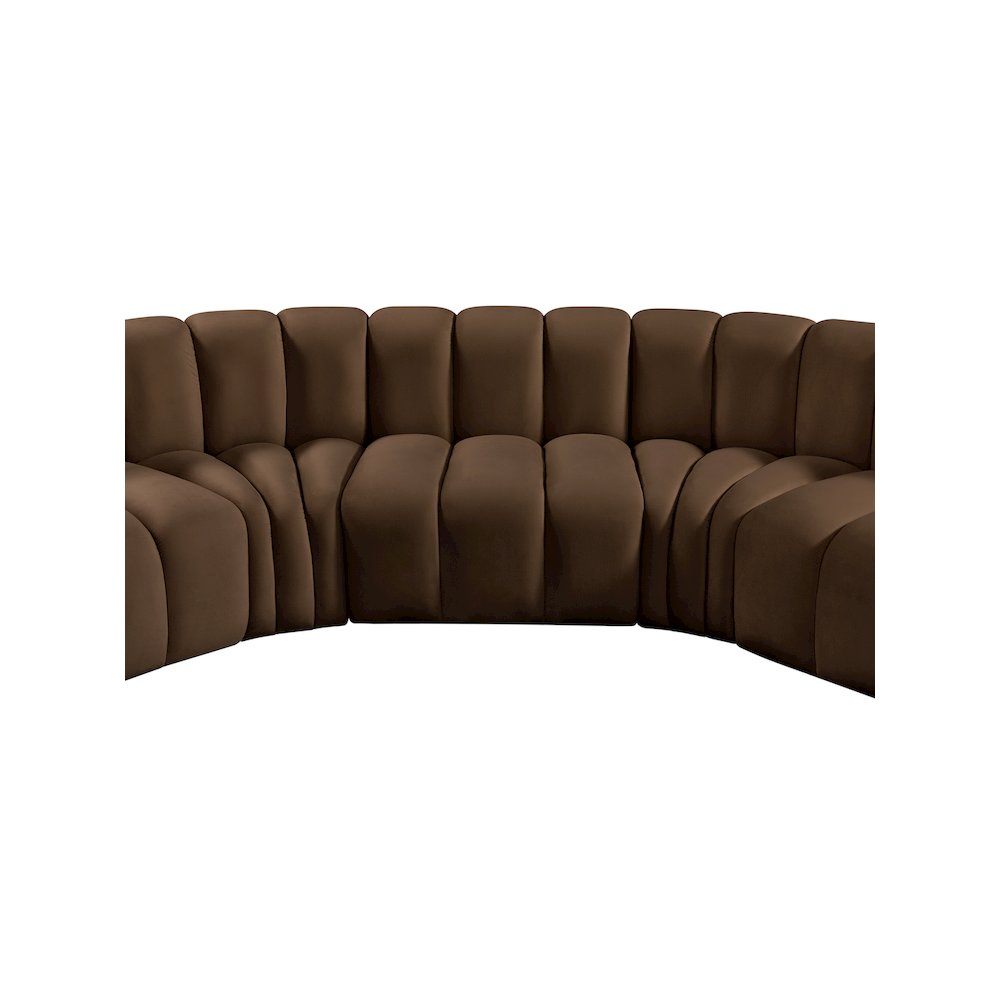 Arc Brown Velvet Modular Sofa