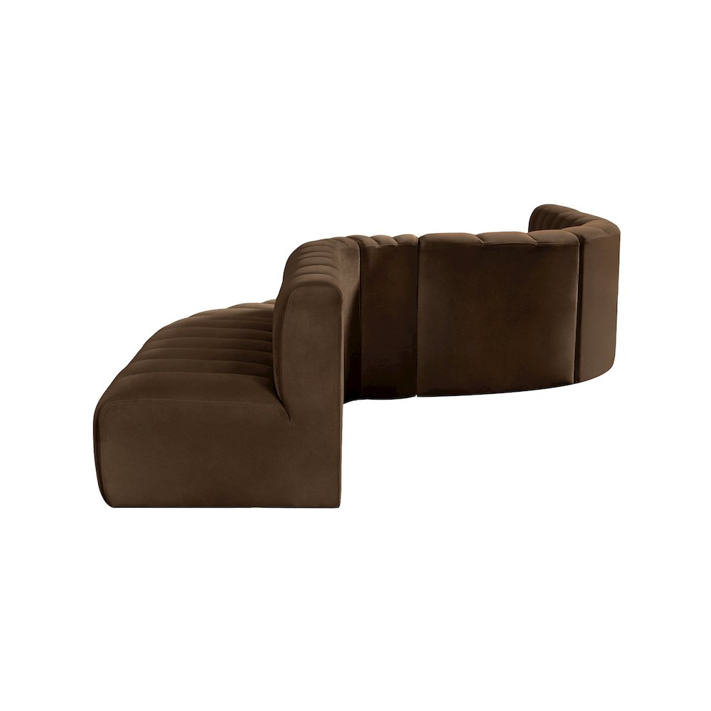 Arc Brown Velvet Modular Sofa